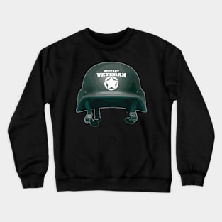 Military Vet helmet Crewneck Sweatshirt